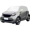 Kamanan Mezza Copertura per Auto Compatibile con Smart Fortwo 2006-2025, Telo Copriauto da Esterno, Telo Copertura Impermeabile Anti-UV Anti Vento Antipolvere (Bianco)