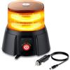 EYPINS Luce Lampeggiante Senza Fili,72 Led Faro Rotante,Base Magnetica,12 Modalità di Lampeggio,con Caricatore per Accendisigari,Impermeabile IP65,per Camion,Auto,Trattore