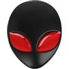 X AUTOHAUX Nero 3D Testa Alieno Forma Emblema Decorativo Auto Stemma Decal Adesivo
