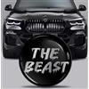 SkinoEu Stemma tuning cofano anteriore baule 82 mm compatibile con BMW emblema 51767288752 Beast Nero Argento EX 16