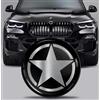 SkinoEu Stemma tuning cofano anteriore baule 82 mm compatibile con BMW emblema 51767288752 Nero Argento EX 20