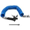 QWORK® Fippy Pistola ad Aria Compressa con Tubo da 5 Metri e Connettore Rapido da 6 mm, Kit di Pulizia per Camion Auto