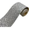 Dostear Autoadesiva Glitterata Argento Bordi Greche Pannelli Adesivi Bordo Adesivo per Pareti Striscia Adesiva Muro Decorativa Greca Adesiva per Parete glitter argento 10 X 200cm