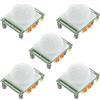 PintoHardware 5 X Moduli Infrarossi Umano Sensore Movimento PIR HC-SR501, Compatibile con Arduino, Copertura Dome, Scheda di Circuito Componenti Elettronici, Progetti di Automazione.
