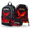 Baagl Zaino per la scuola, set da 3 pezzi, borsa per la scuola elementare, scuole elementari con cintura toracica, zaino ergonomico per la scuola, Phoenix di Harry Potter, 15 pollici, Set per la
