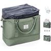 SEAFEW Borsone da Viaggio Sottovuoto con pompa,Bagaglio a Mano Easyjet Borsa da Viaggio con Scomparto per le Scarpe, Borsa da Cabina per Easyjet Borsa Sportiva Borsone da Palestra da Weekend,R2-Verde