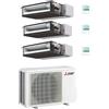 Mitsubishi - Climatizzatore canalizzabile Mitsubishi SEZ-MDA trial split 9000+12000+12000 btu inverter MXZ-3F68VF4 A++ R32