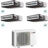 Mitsubishi - Climatizzatore canalizzabile Mitsubishi SEZ-MDA quadri split 9000+9000+9000+12000 btu inverter MXZ-4F72VF4 A++ R32