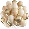 UDRKFOPK Palloncini Bianchi Oro,60pezzi 12pollice Palloncini Compleanno,Lattice Palloncini Battesimo Bimba ,Palloncini Matrimonio per Compleanni,Matrimoni,Anniversari,Gender Reveal,Feste di Baby Shower
