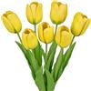 Oairse Tulipani artificiali a stelo lungo 61 cm, 7 pezzi, tulipani finti gialli per composizioni floreali, casa, ufficio, matrimonio, fattoria, tavolo, centrotavola, decorazione primaverile