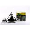 Pet Tribe Portalampada con Riflettore 14cm e Griglia Protettiva per Terrario Tartarughe Rettili, Base Ceramica E27 max 60W, Cavo 180cm, Lampada Riscaldante UVB UVA GEKO TRIBE