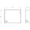 Innova Cassaforma da Incasso Acciaio Zincato 761x621x208 mm DECH 35 Incasso Verticale 790x630x28 mm Mod DECH 35