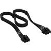 CORSAIR Elite Premium Type 4 con Guaina Individuale cavi alimentatore PCIe a 8 Pin (6+2 Split) - Guaina in paracord a tripla maglia, compatibile con PSU Corsair Type 4 - Nero