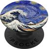Klassiker von Arthistory Van Gogh Notte Stellare e Hokusai grande onda PopSockets PopGrip Adesivo