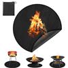 Yallmie Tappetino Ignifugo Rotondo, 91cm Tappeto Braciere in Silicone Resistente al Calore Tappetini Griglia Impermeabile con Borsa, Stuoie Barbecue Pieghevole Tappeto Ignifugo per Camino, Barbecue, Braciere