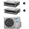 Daikin - Climatizzatore canalizzabile Daikin Mini Sky dual split 9000+12000 Btu Inverter R32 A+++ 2MXM40A