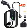 VEVOR Caricabatterie Portatile per Auto Elettriche 3,6 kW 16 A, Colonnina Portatile per Veicoli Elettrici di Tipo 2 Stazione Ricarica Monofase con Cavo Ricarica 6 m Spina Schuko 16A Schermo LCD