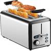 Steinborg Tostapane XXL | 4 fette | 1500 W | 6 livelli di controllo | accessorio per bagel | funzione di sbrinamento | vassoio raccogli briciole | acciaio inossidabile