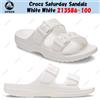 Crocs Sandali Crocs Saturday bianchi bianchi 213586-100 unisex taglia