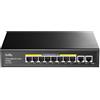 Cudy Interruttore 10-Port Gigabit Poe +, 2 Porte Gigabit uplink, 8 Gigabit Poe/Poe + Porte (Fino a 32 W ciascuno), CCTV/Supporto modalità VLAN, 802.3af / a, 120W, GS1010P
