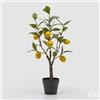 EDG Enzo De Gasperi Limone con Vaso e Foglie x6 Pianta Artificiale H 60 Cm Verde Giallo