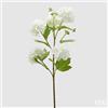 EDG Enzo De Gasperi Viburno Ramo x5 con Foglie Pianta Artificiale H 80 Cm D 10 Cm Bianco