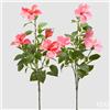EDG Enzo De Gasperi Hibiscus Ramo x4 con Foglie Pianta Artificiale Ass. H 90 Cm D 10 Cm Rosa Chiaro o Scuro 1 Pz