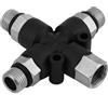 Walfront Tubo per aerografo, Compressore a aerografo tubo adattatore splitter presa 1/8BSP 3 Ingressi