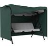 Outsunny Copertura per Dondolo in Tessuto Oxford Impermeabile Ani-Raggi UV, Telo per Dondolo, 205x124x164cm, Verde | Aosom Italy