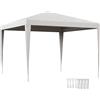 Outsunny Gazebo da Giardino 3x3 m Pieghevole e Portatile con Copertura Anti UV, Bianco