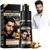 Geruicee Nero Shampoo Colorante Uomo,4 in 1 Shampoo Colorante per Uomo con Olio di Argan,Colore Naturale per Capelli e Barba,Copertura Naturale dei Capelli Bianchi,Teinture Barbe,Facile e Veloce,Uso Domestico