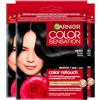 Garnier Color Sensation Color Retouch Tinta Capelli Colorazione Permanente per Ricrescita Copre il 100% dei Capelli Bianchi Applicazione Semplice Colore Nero - 3 Tinte