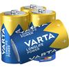 VARTA Longlife Power Batterie D Mono LR20 (pacco da 4) Batteria alcalina - Made in Germany - Ideali per giocattoli, torce, lettori CD e altri dispositivi a batteria