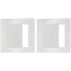 PATIKIL 100x100mm Pannello Di Accesso Autoadesivo 2Pcs Pannelli In Plastica ABS Per Porta Di Ispezione Per Tubature Cartongesso Scatola Copertura Armadio Per Nascondere Cavi Bianco