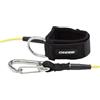 Cressi Freediving Lanyard W/QR Carabineer - Cordino Progettato per Essere utilizzato Come Guida Durante Le Immersioni in Apnea, Nero/Trasparente/Silver, Taglia Unica, Unisex