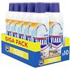 Viakal Anticalcare Detersivo Liquido Acciaio Cucina, 10 x 470 ml, Rimozione del Calcare fino al 100%, Pulito brillante, Brillantezza che dura a lungo