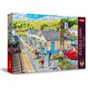 Trefl Premium Plus Quality - Puzzle Tea Time: Stazione ferroviaria - 1000 Pezzi, Serie di Immagini Nostalgiche Dipinte, Tessere Perfettamente Abbinabili, per Adulti e Bambini a partire dai 12 Anni