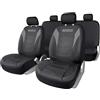 Sparco Set completo di coprisedili per auto a 5 posti, 9 pezzi, esclusiva Amazon, PVC resistente, universali con sistema a cerniera, installazione rapida e facile pulizia