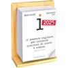 Calendario Geniale 2025 Calendario con scatola, Supporto Legno di Abete Naturale Biologico, Bonus digitali, con frase e il pensiero Filosofico