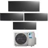 Daikin Climatizzatore Emura Quadri 7+9+9+9 Wi-Fi Inverter A+++ con Unità Esterna 80-4 Nero