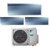 Daikin Climatizzatore Emura Trial 7+7+18 Wi-Fi Inverter A+++ con Unità Esterna 68-3 Silver