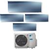 Daikin Climatizzatore Emura Quadri 9+9+9+9 Wi-Fi Inverter A+++ con Unità Esterna 80-4 Silver