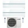 Mitsubishi Climatizzatore Dual Smart LN 12+12 BTU con Unità Esterna MXZ2F53VF4 R-32 A++ : Colore - Bianco