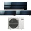 Mitsubishi Climatizzatore Trial Smart LN 9+9+9 BTU con Unità Esterna MXZ-3F54VF4 R-32 A++ : Colore - Nero