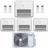 Hisense Climatizzatore Quadri Split Console AKT 9+9+9+12 con 4AMW81U4RJC R-32 Wi-Fi Optional