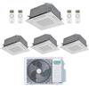 Hisense Climatizzatore Quadri Split Inverter a Cassetta ACT 9+9+9+12 con 4AMW81U4RJC R-32 Wi-Fi Optional