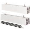 Vecamco Basi a pavimento in PVC lunghezza 42 cm 2 pezzi