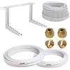 Briscool Kit Installazione Climatizzatore con staffa, dadi, tubo condensa 18 o 20 mm e tubo rame 1/4 e 3/8 : Diametro ø - 18 mm, Dimensioni - 8 Metri