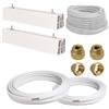 Briscool Kit Installazione Climatizzatore con base pvc, dadi, tubo condensa 18 o 20 mm e tubo rame 1/4 e 3/8 : Diametro ø - 20 mm, Dimensioni - 8 Metri