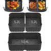 Dictien Teglia Silicone Friggitrice ad Aria per Ninja 10.4l AF500EU | Accessories Air Fryer per Ninja Foodi FlexDrawer 10.4L, Riutilizzabile Contenitori per Friggitr